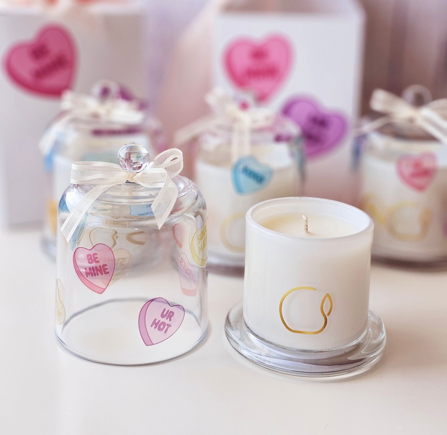 Love Hearts Candle